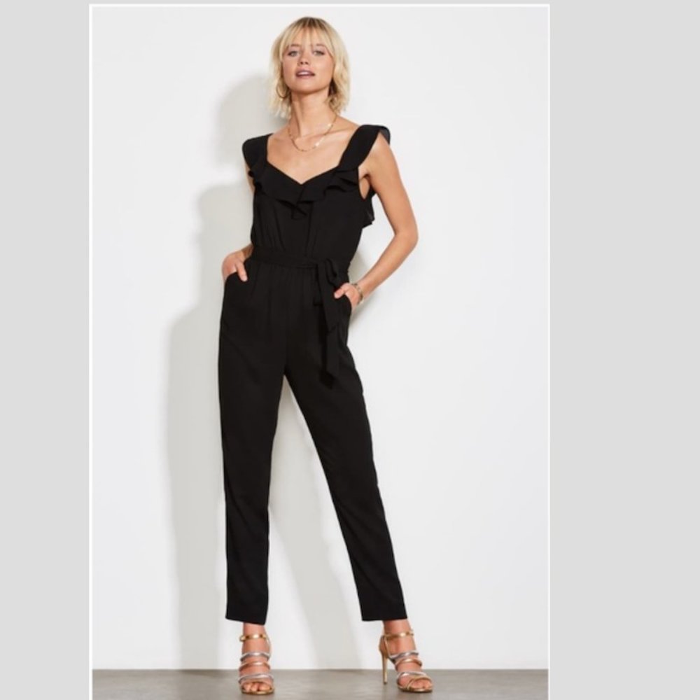 Ali & Jay black jumpsuit with ruffles